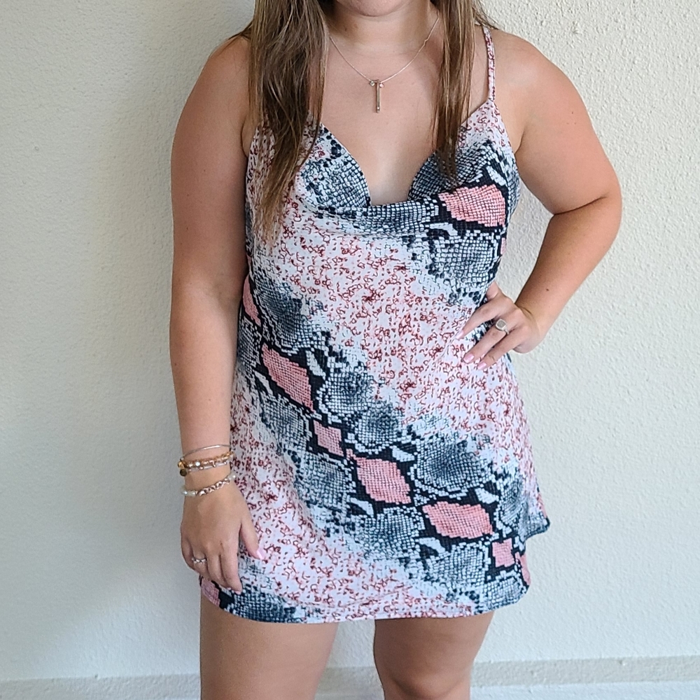 Mini slip dress
